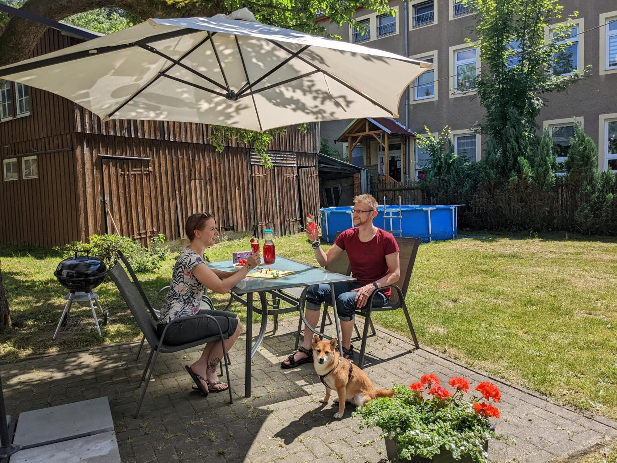H2 - Urlaubsmagie - Garten, Pool, Terrasse, Grill 赛博尼茨 外观 照片
